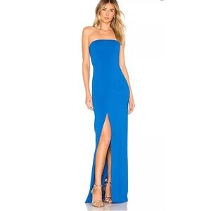Jay Godfrey Martell Dress 8 Blue Strapless Gala Special Prom Formal Glam $395